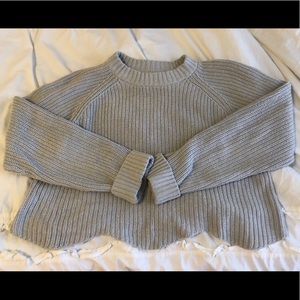 LA Hearts grey crew neck sweater